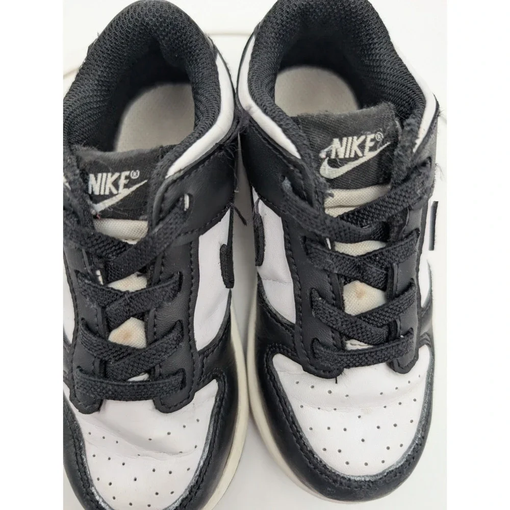 Nike Dunk Low Panda Toddler Shoes Size 9C Black White Kids Sneakers